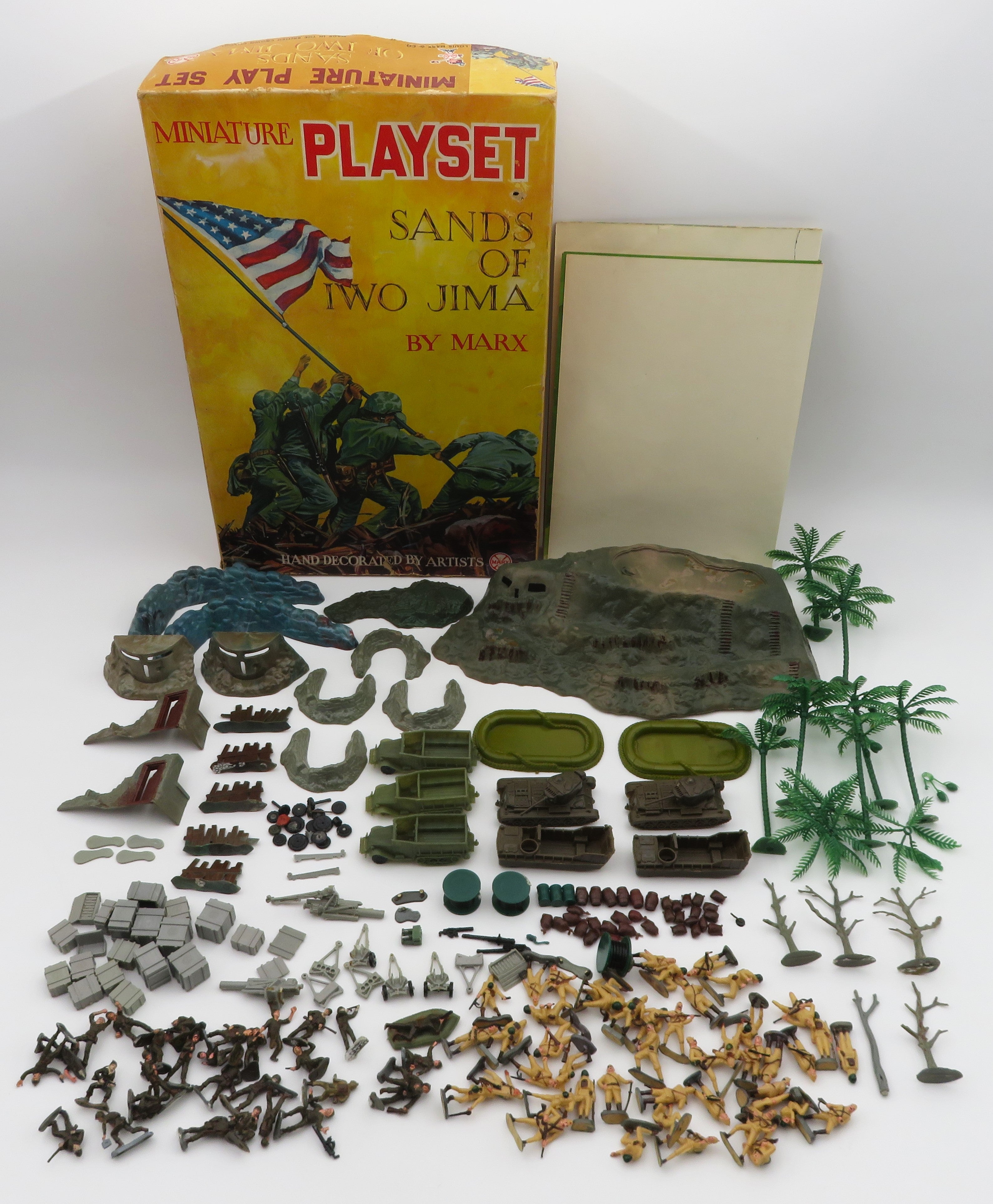 VINTAGE Sands of Iwo Jima Miniature Playset - Louis Marx & Co./Marx Toys (c. 1963) Collectible